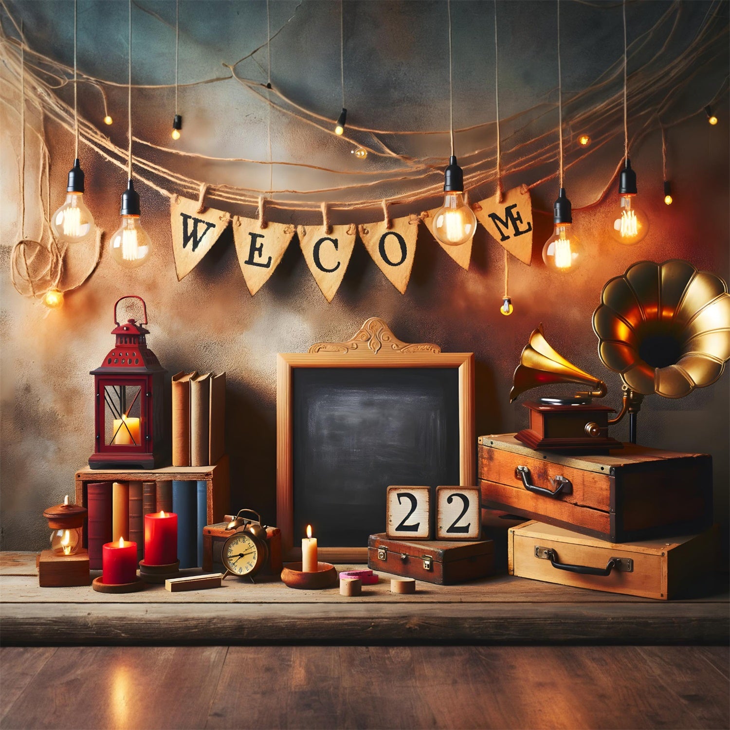 Retro-Wand Willkommen in der Schule Rückwand RR7-242