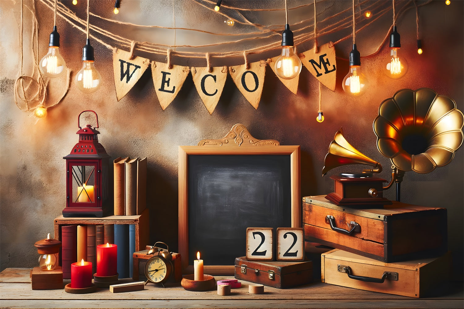 Retro-Wand Willkommen in der Schule Rückwand RR7-242