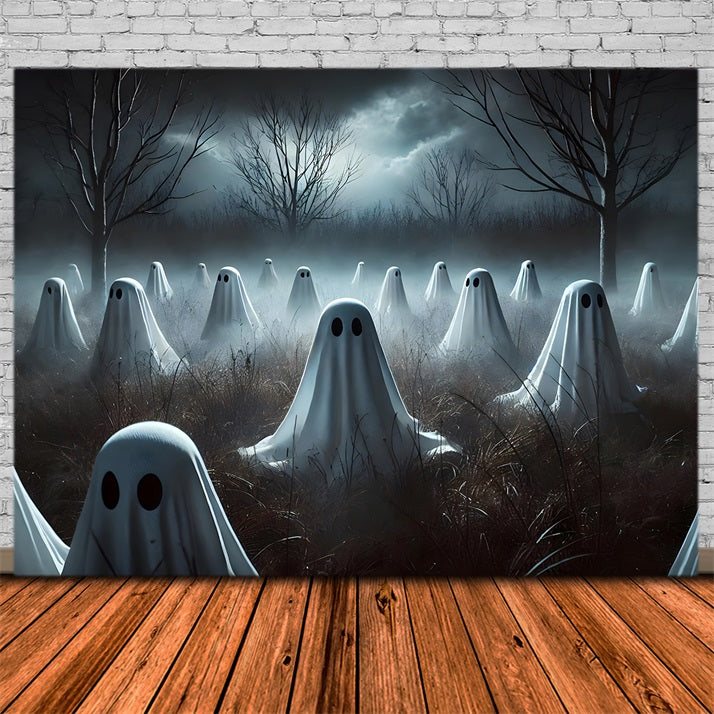 Halloween Gespensterfeld Mitternachtshintergrund RR7-273