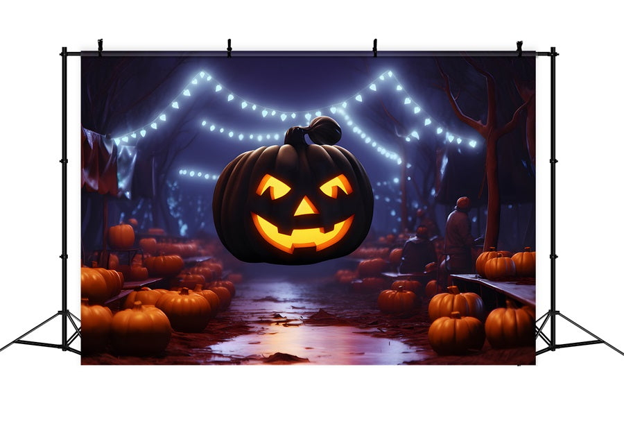 Schwimmende Jack-O'-Lantern-Nachtmarkt-Kulisse RR7-310