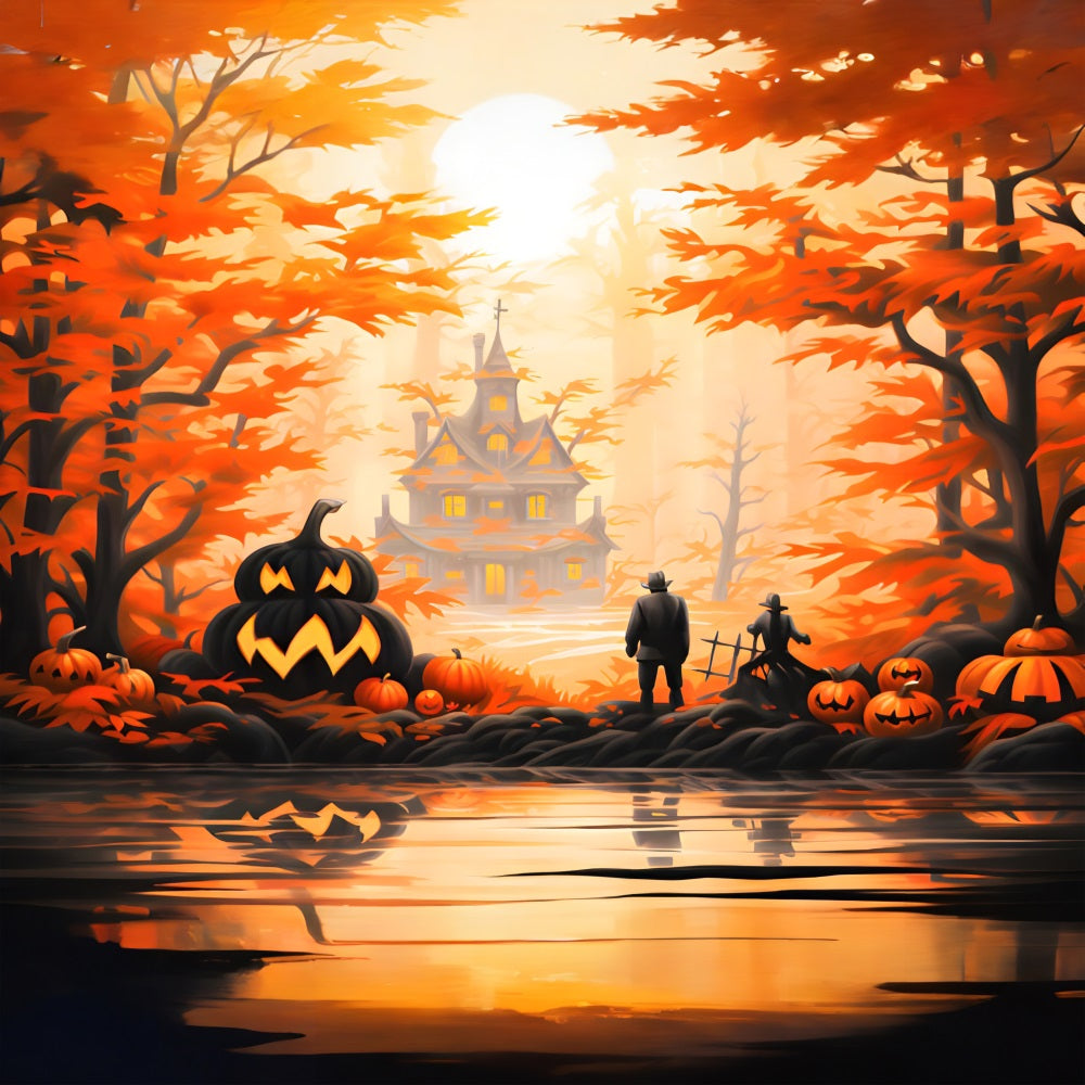 Halloweenkulisse für ein verzaubertes Waldhaus RR7-328
