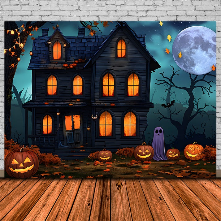 Halloween Geisterhaus mit Geisterlaternen RR7-350