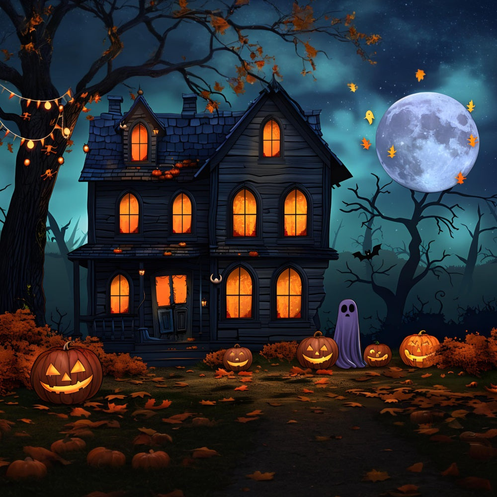 Halloween Geisterhaus mit Geisterlaternen RR7-350