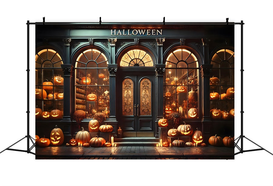 Halloween Kürbislaterne Shop Display Hintergrund RR7-356