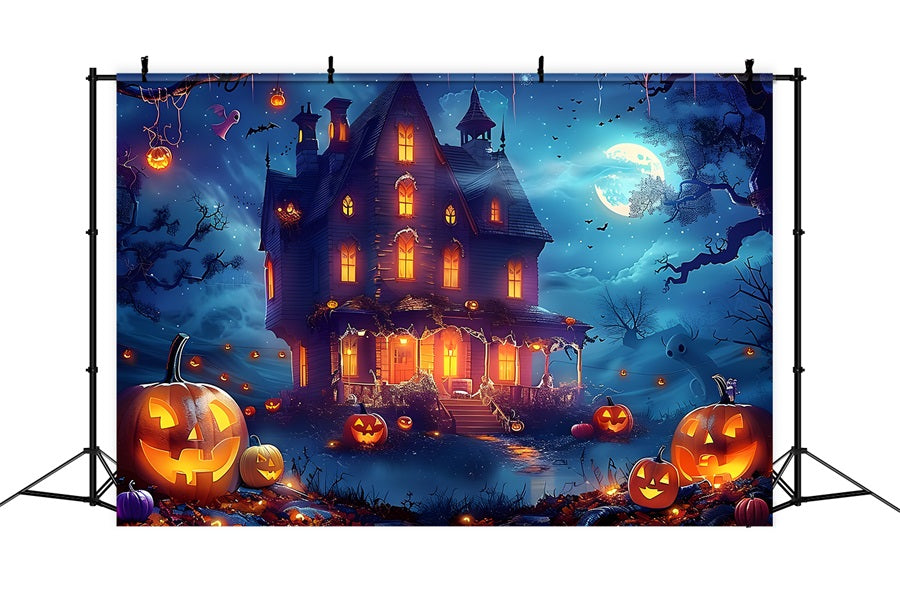 Halloween Haunted House Mondscheinnacht Backdrop RR7-362