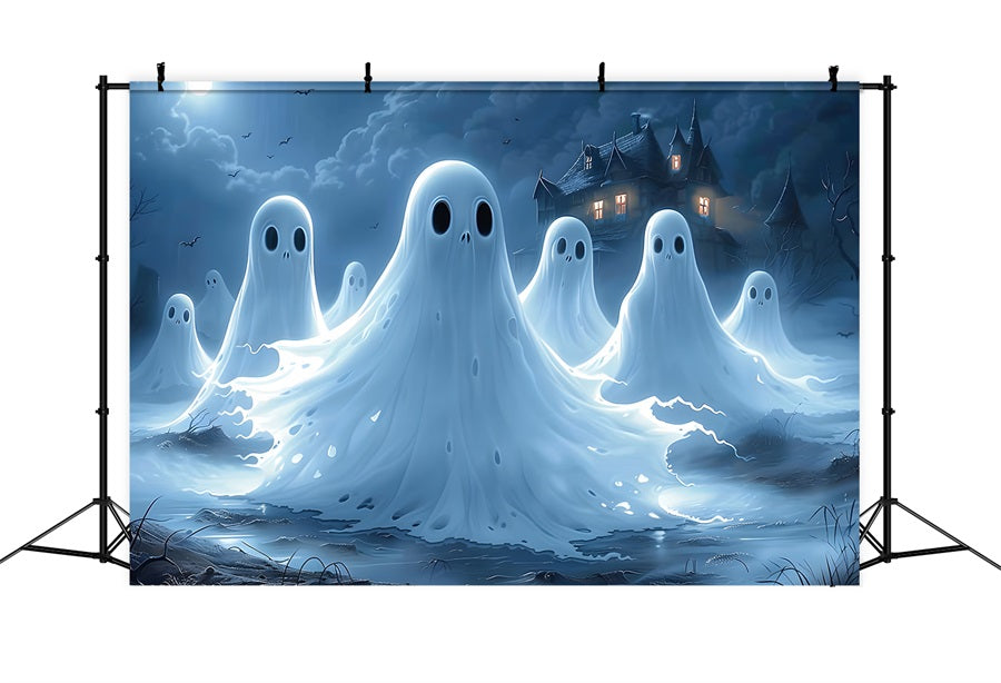 Halloween Geisterversammlung im Spukhaus Backdrop RR7-366