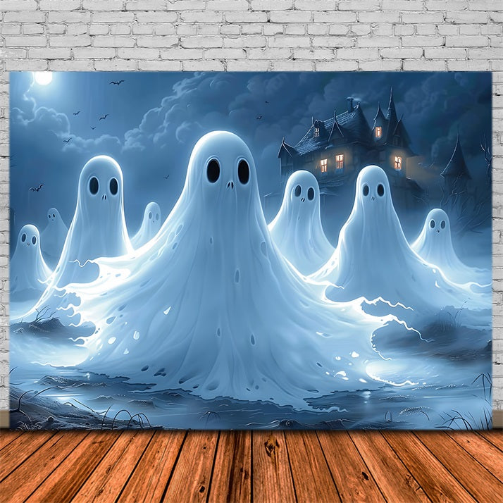 Halloween Geisterversammlung im Spukhaus Backdrop RR7-366