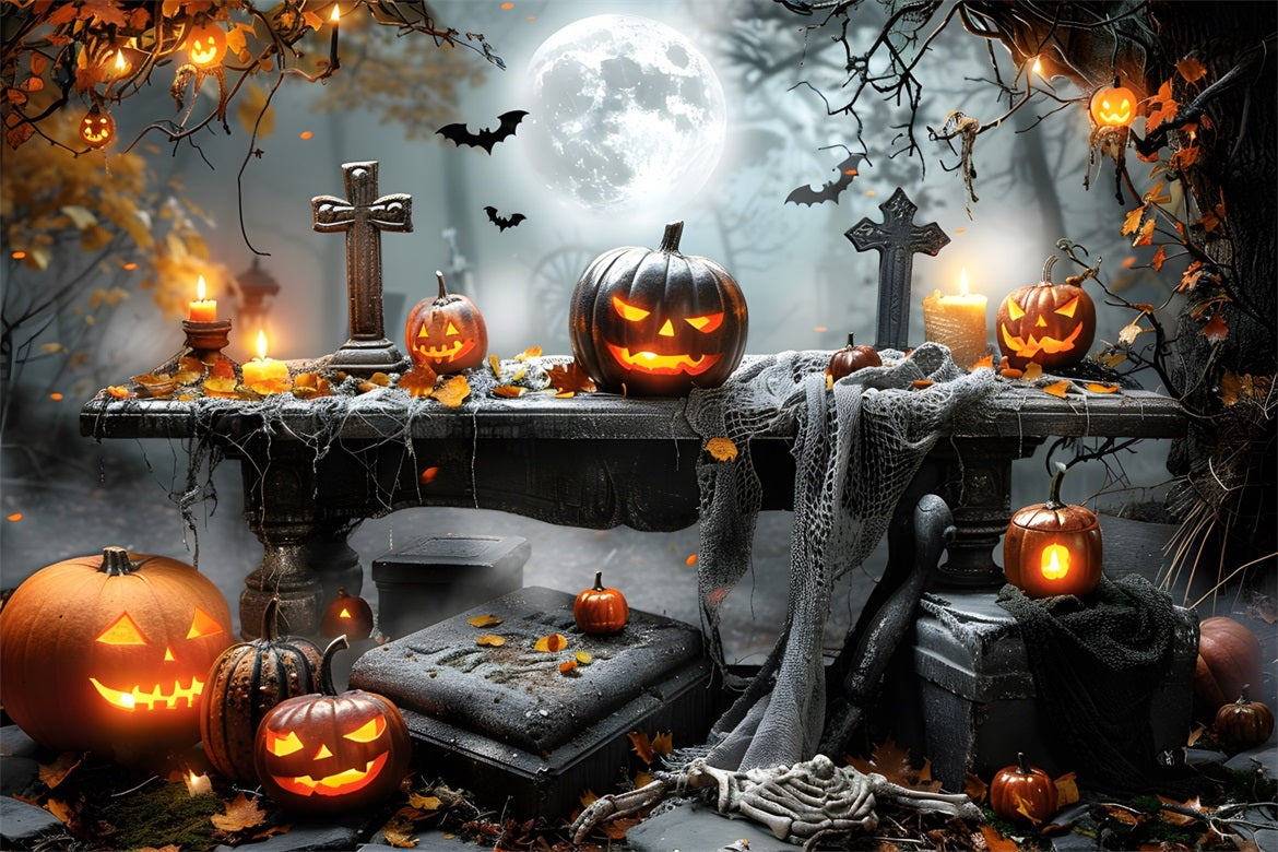Halloween-Friedhof-Kürbis-Display-Kulisse RR7-370
