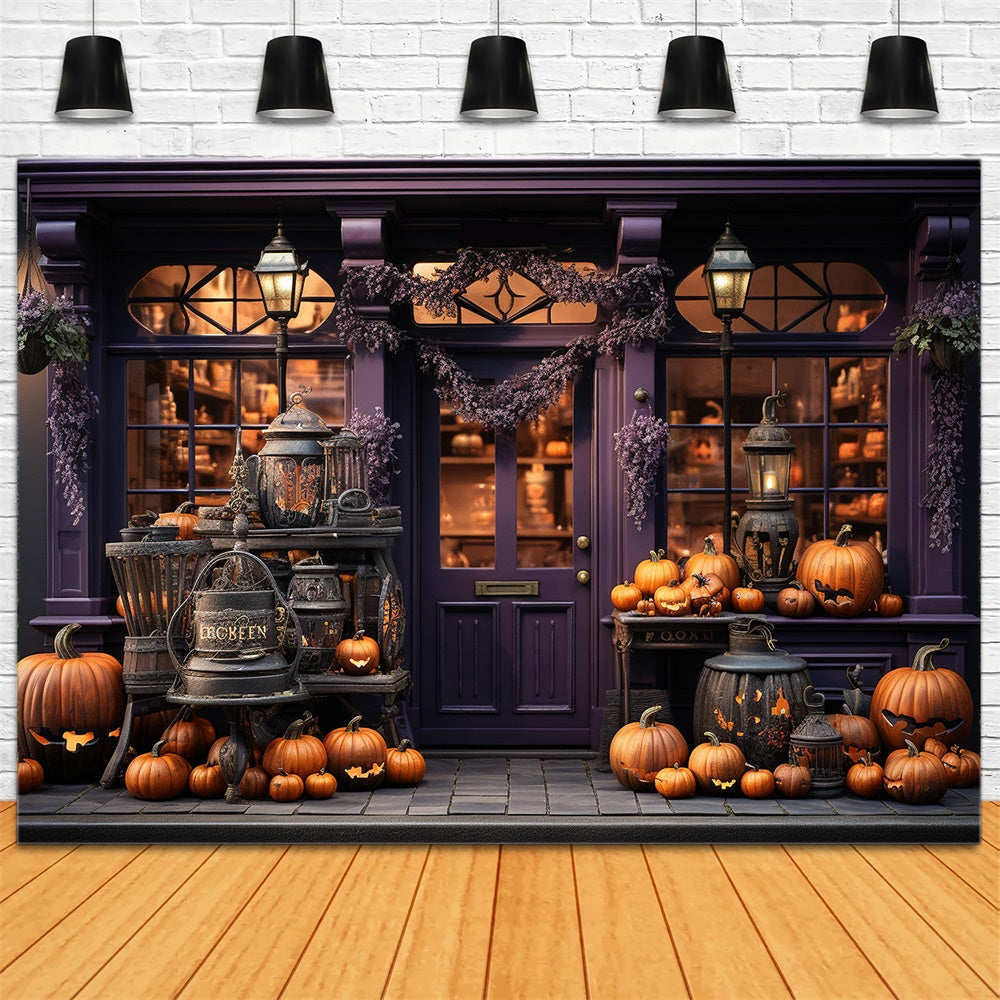 Kürbisse Schaufenster Halloween Backdrop RR7-390