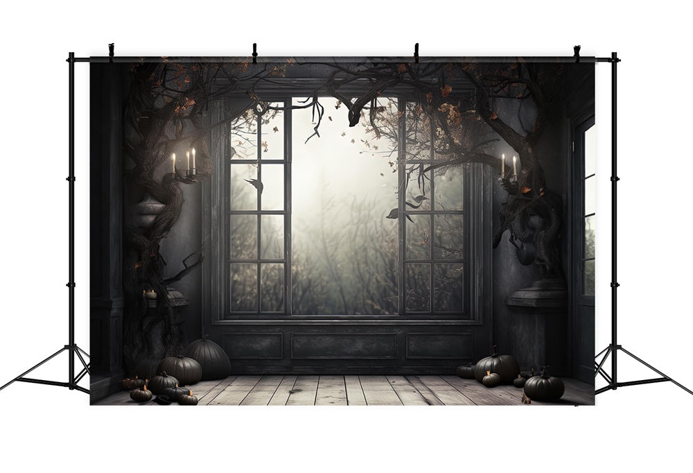 Halloween Gespenstisches Fenster Fotohintergrund RR7-403