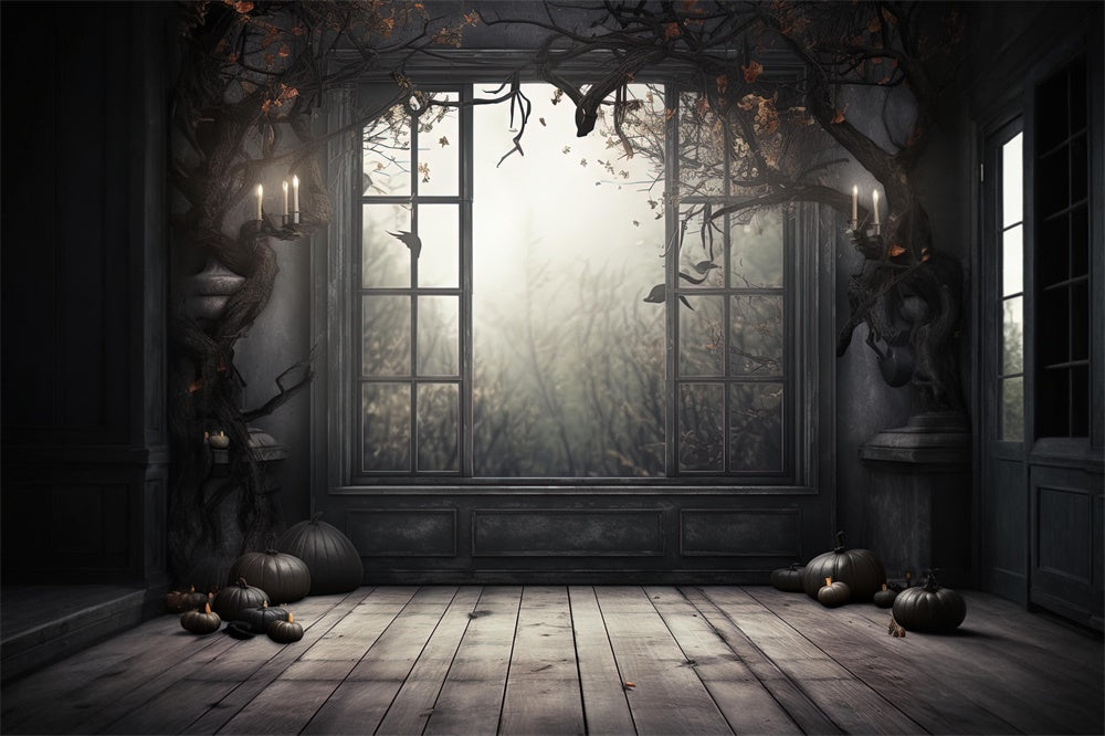 Halloween Gespenstisches Fenster Fotohintergrund RR7-403