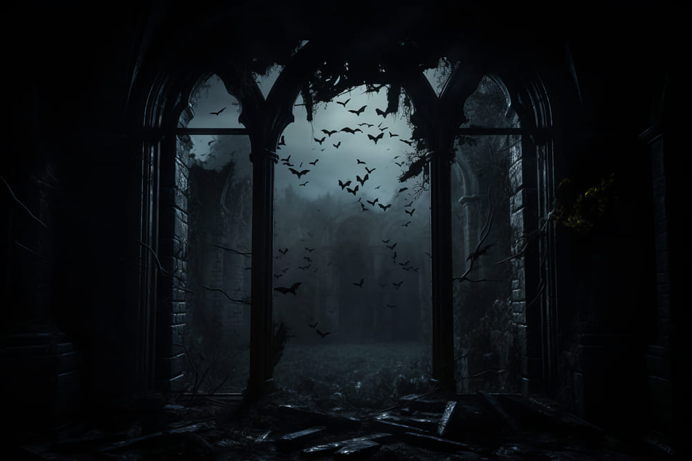 Halloween Gothic Friedhof Fotokulisse RR7-47