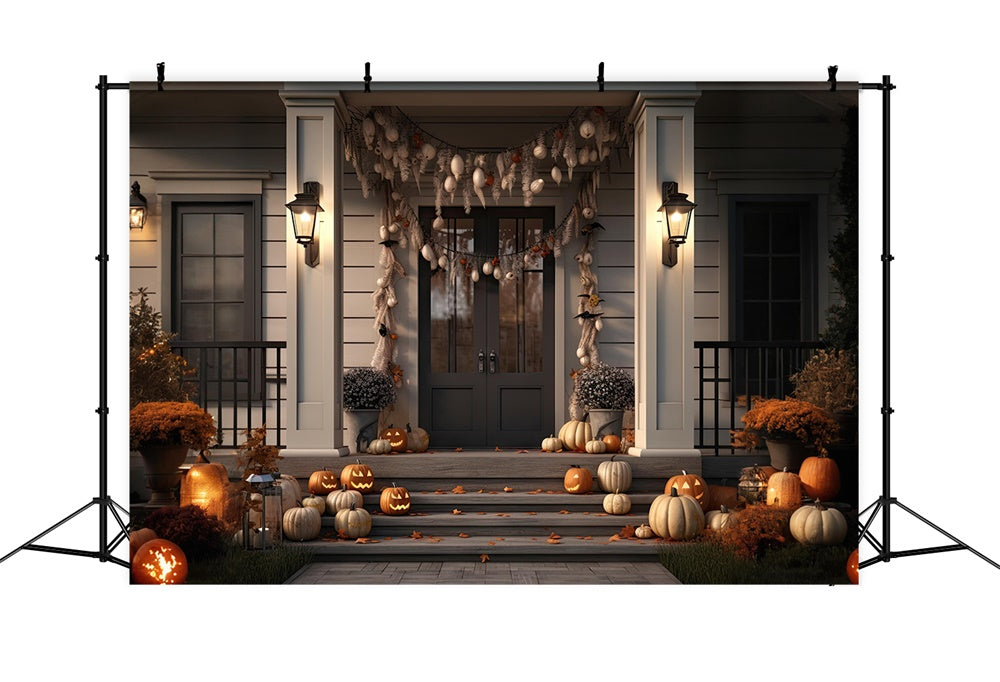 Halloween Gruselnacht Haustür Hintergrund RR7-476