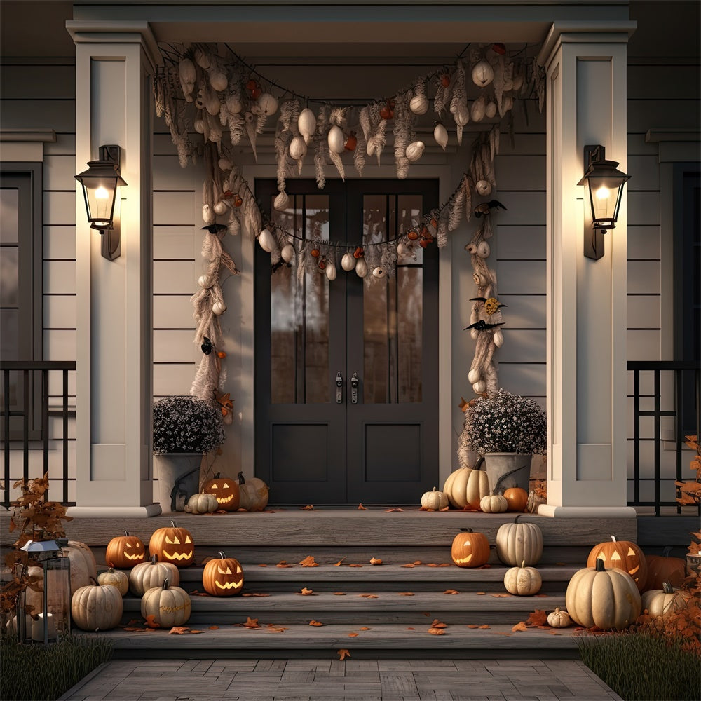 Halloween Gruselnacht Haustür Hintergrund RR7-476