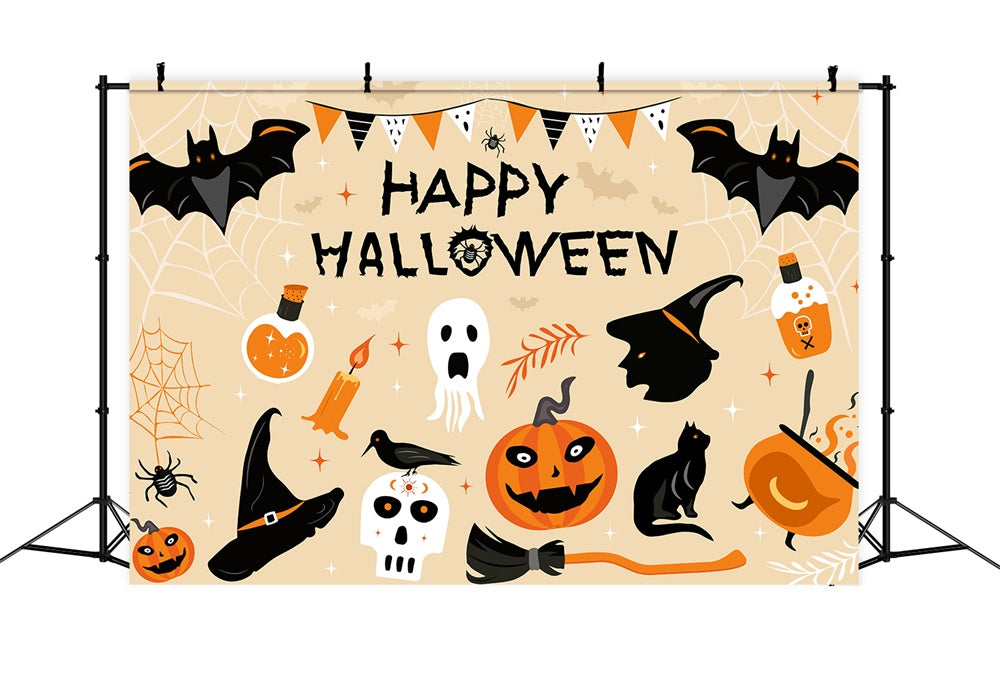 Happy Halloween Gespenster Kürbis Hintergrund RR7-506