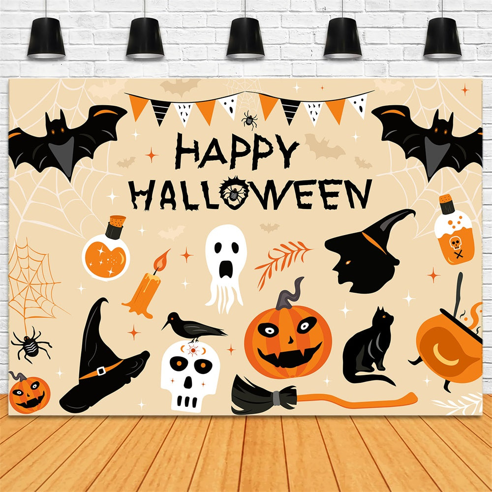 Happy Halloween Gespenster Kürbis Hintergrund RR7-506