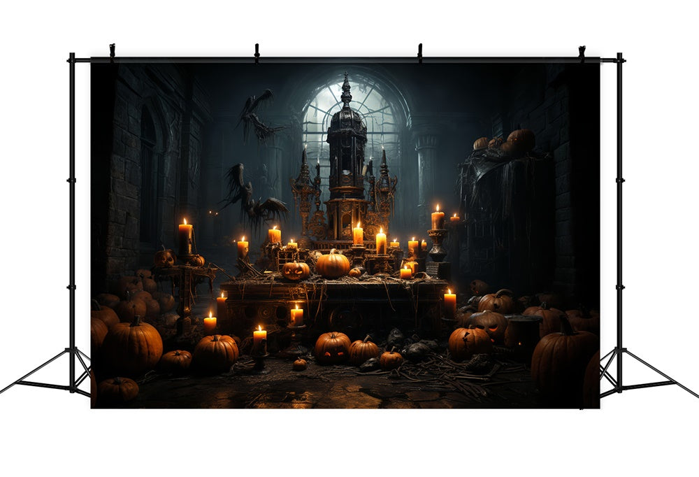 Halloween Dunkelheit Horror Raum Kerzen Hintergrund RR7-514