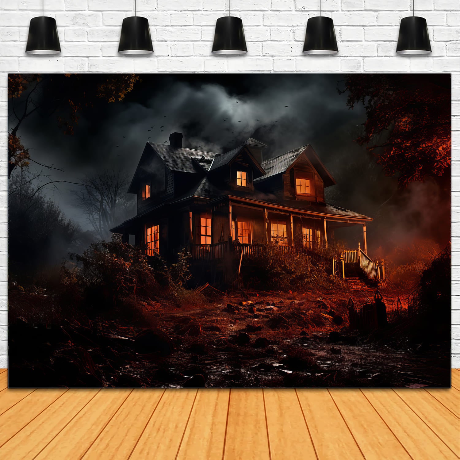 Spukhäuser Halloween Fotografie Hintergrund RR7-58