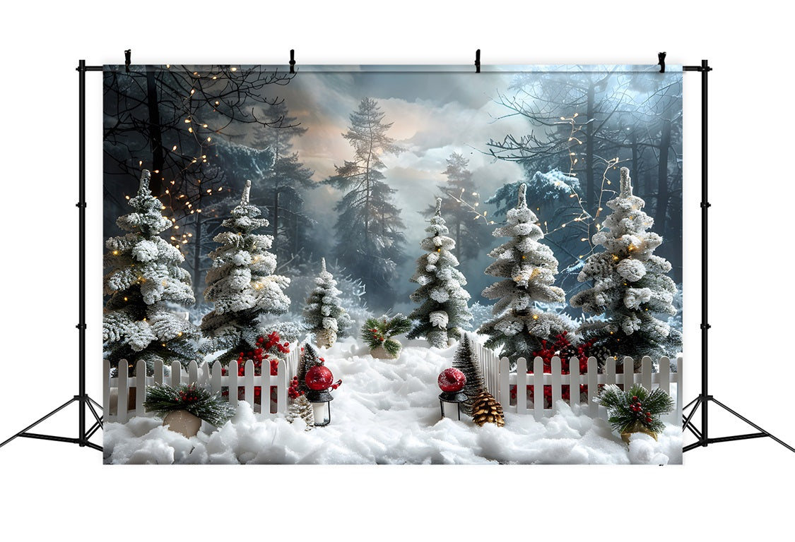 Weihnachtliche Winter Wald Wunderland Hintergrund RR7-706
