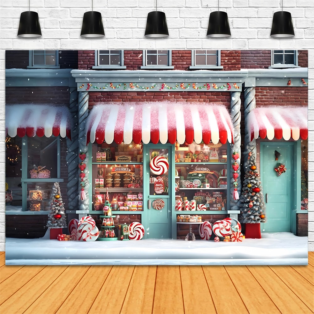 Candy Store Schneeflocke Weihnachten Hintergrund RR7-737