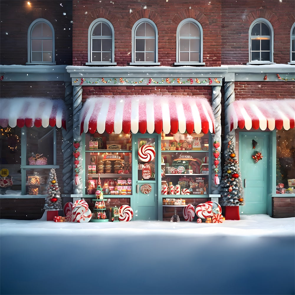 Candy Store Schneeflocke Weihnachten Hintergrund RR7-737