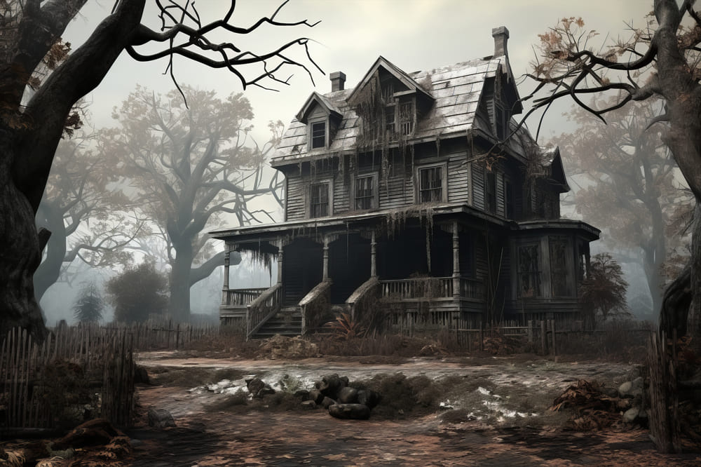 Verlassenes Spukhaus Halloweenkulisse RR7-76