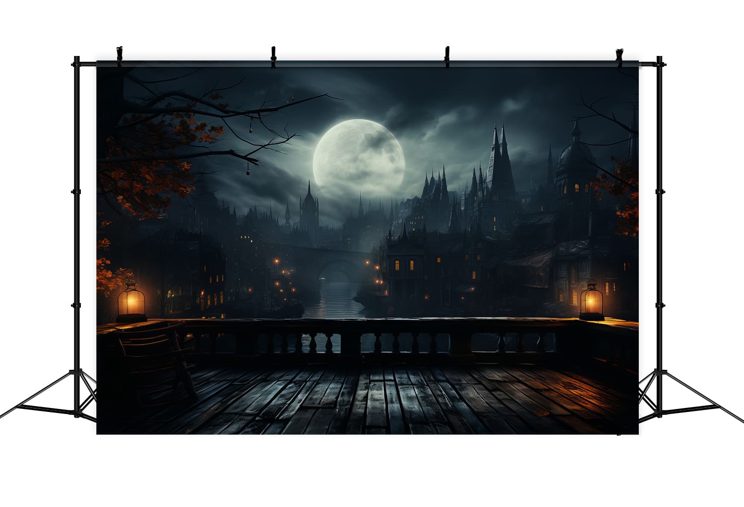 Halloween Vollmond Nachtfotografie Backdrop RR7-88