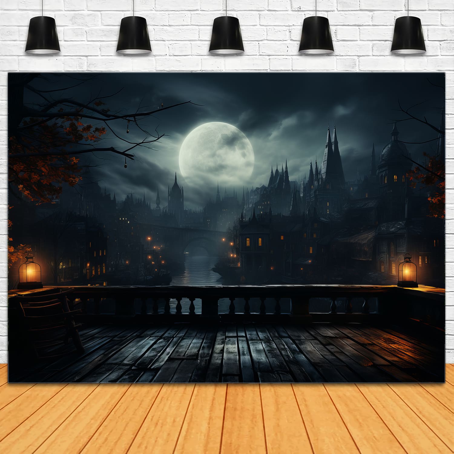 Halloween Vollmond Nachtfotografie Backdrop RR7-88