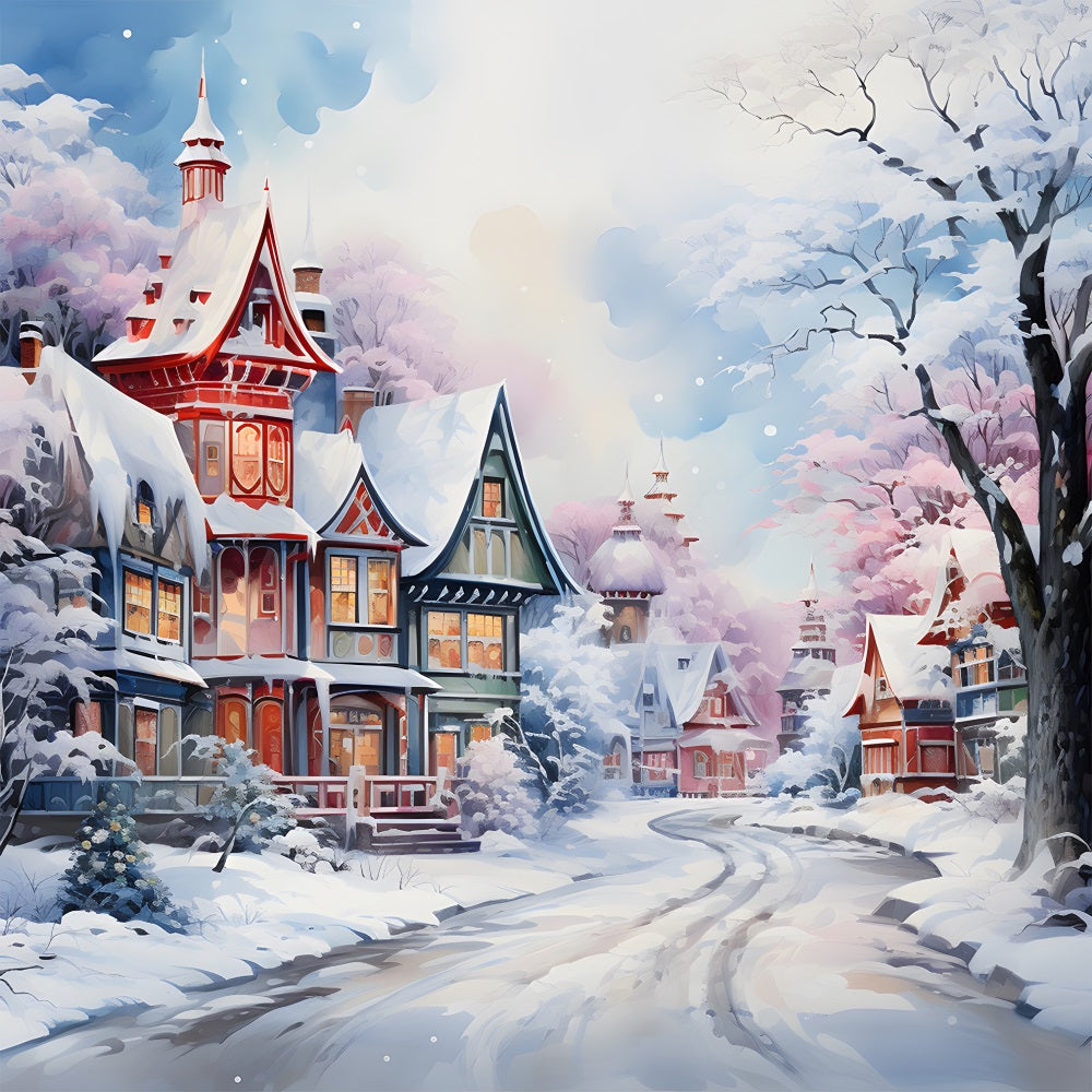Weihnachts-Lebkuchenhaus-Wunderland-Kulisse RR8-209