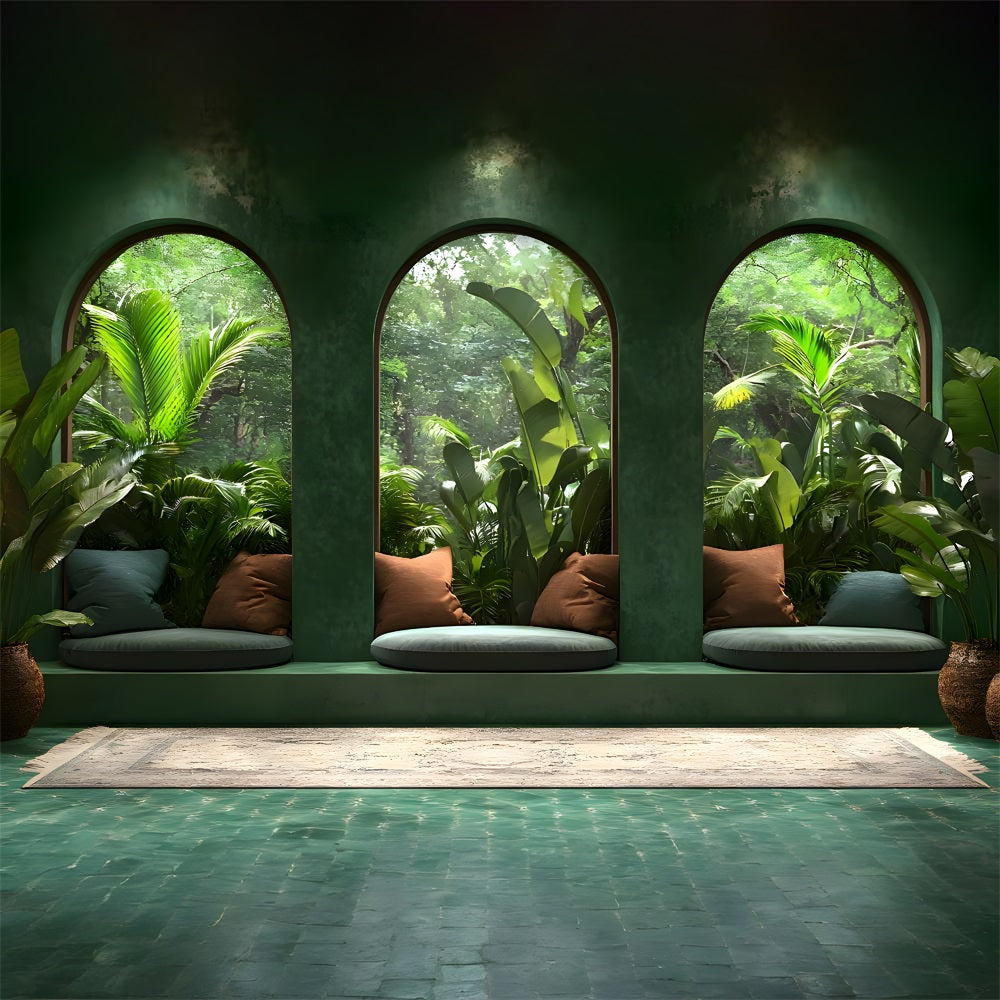 Tropische Dschungel Oase Boho Hintergrund RR8-409