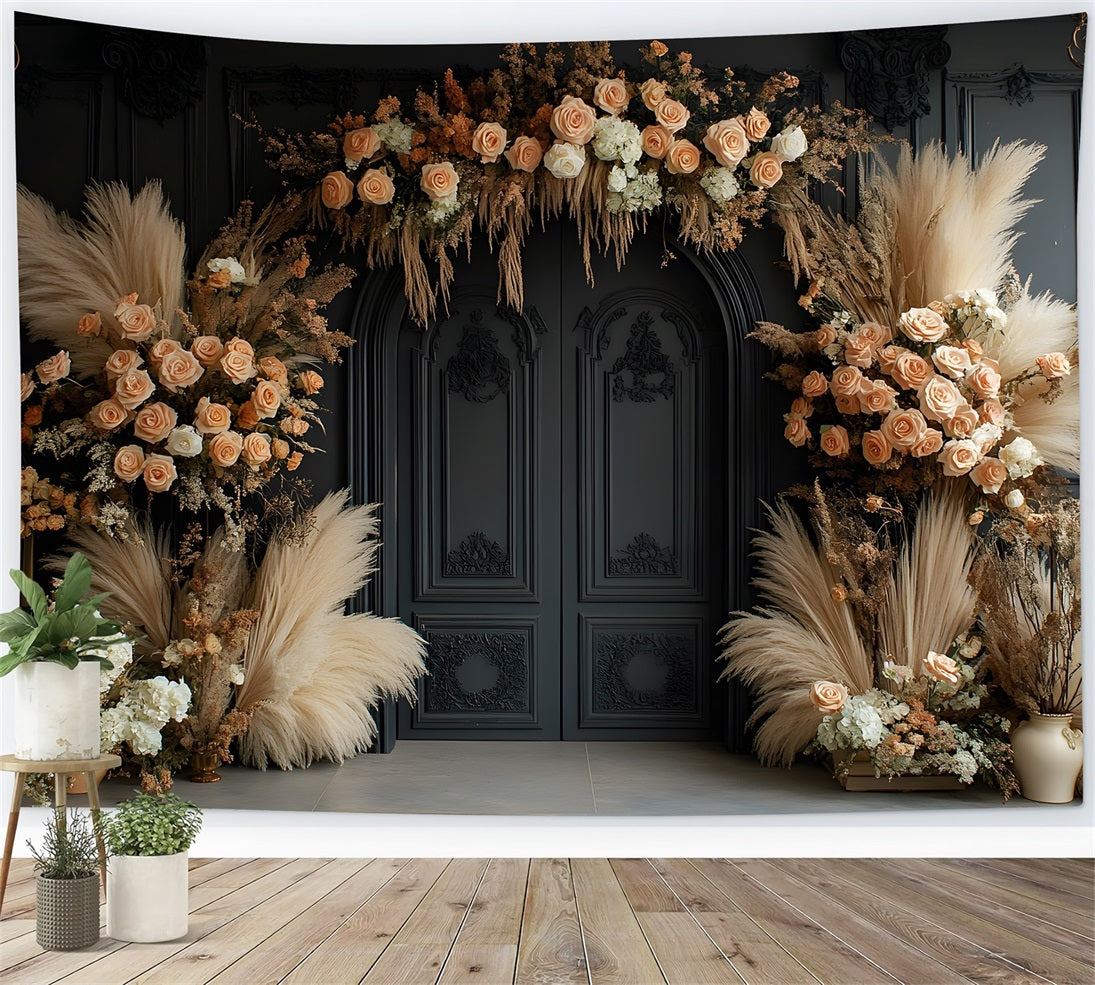Vintage Boho Blumenbogen Hintergrund RR8-467