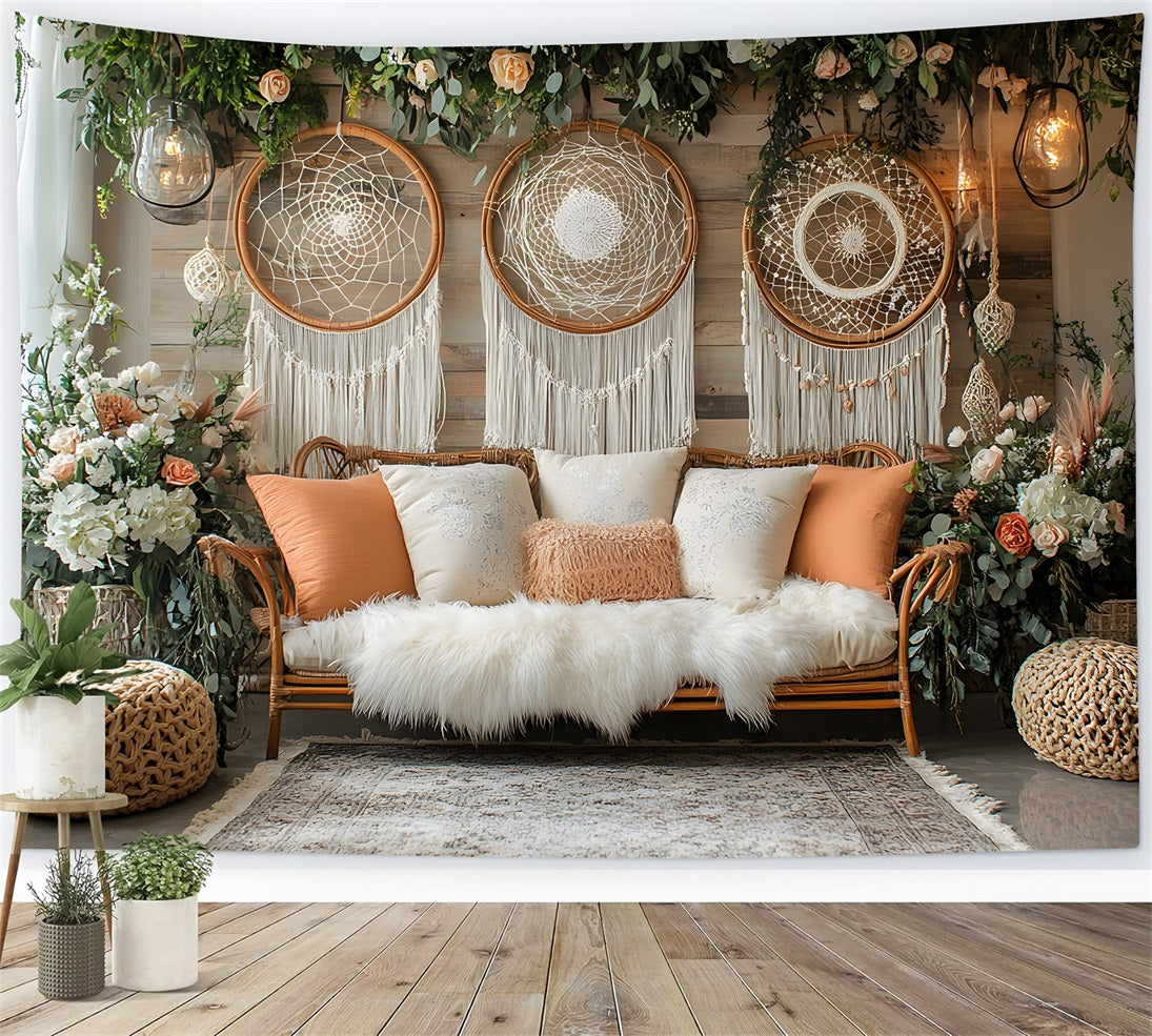 Verträumter Boho Traumfänger Hintergrund RR8-477
