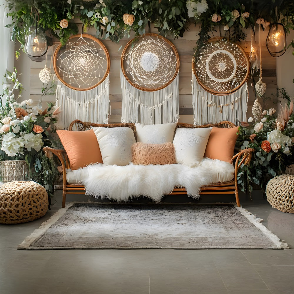 Verträumter Boho Traumfänger Hintergrund RR8-477