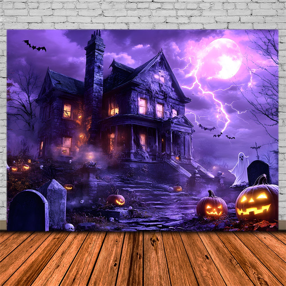 Halloween Nacht Spukhaus Beleuchtung Backdrop RR9-119