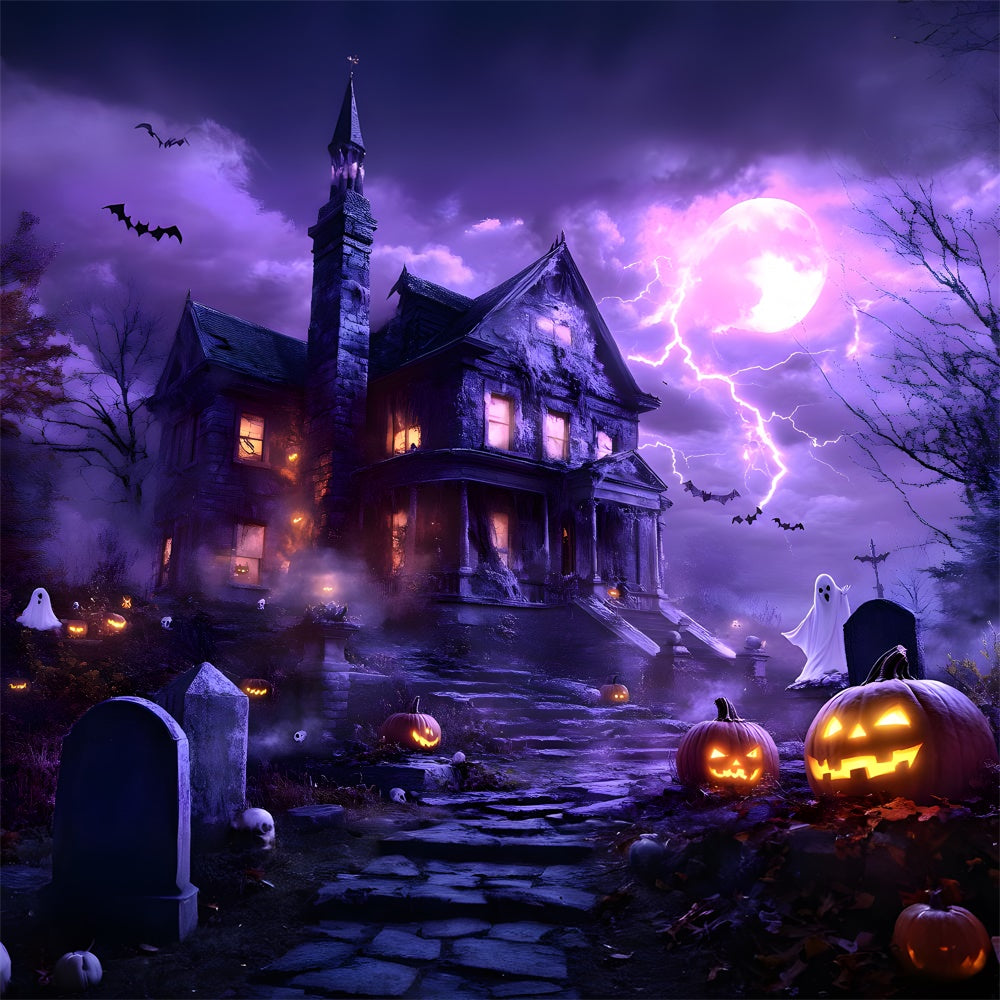 Halloween Nacht Spukhaus Beleuchtung Backdrop RR9-119