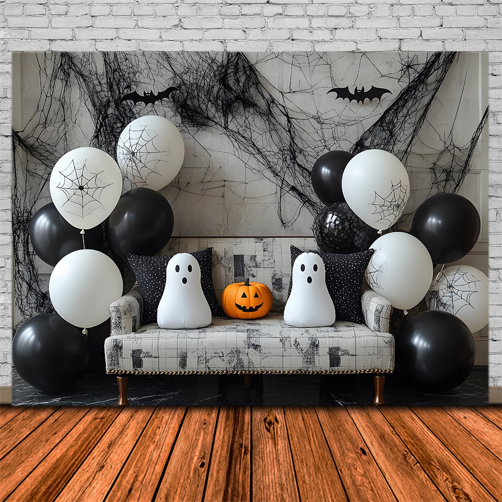 Halloween Luftballons Gespenst Kürbis Dekor Hintergrund RR9-86