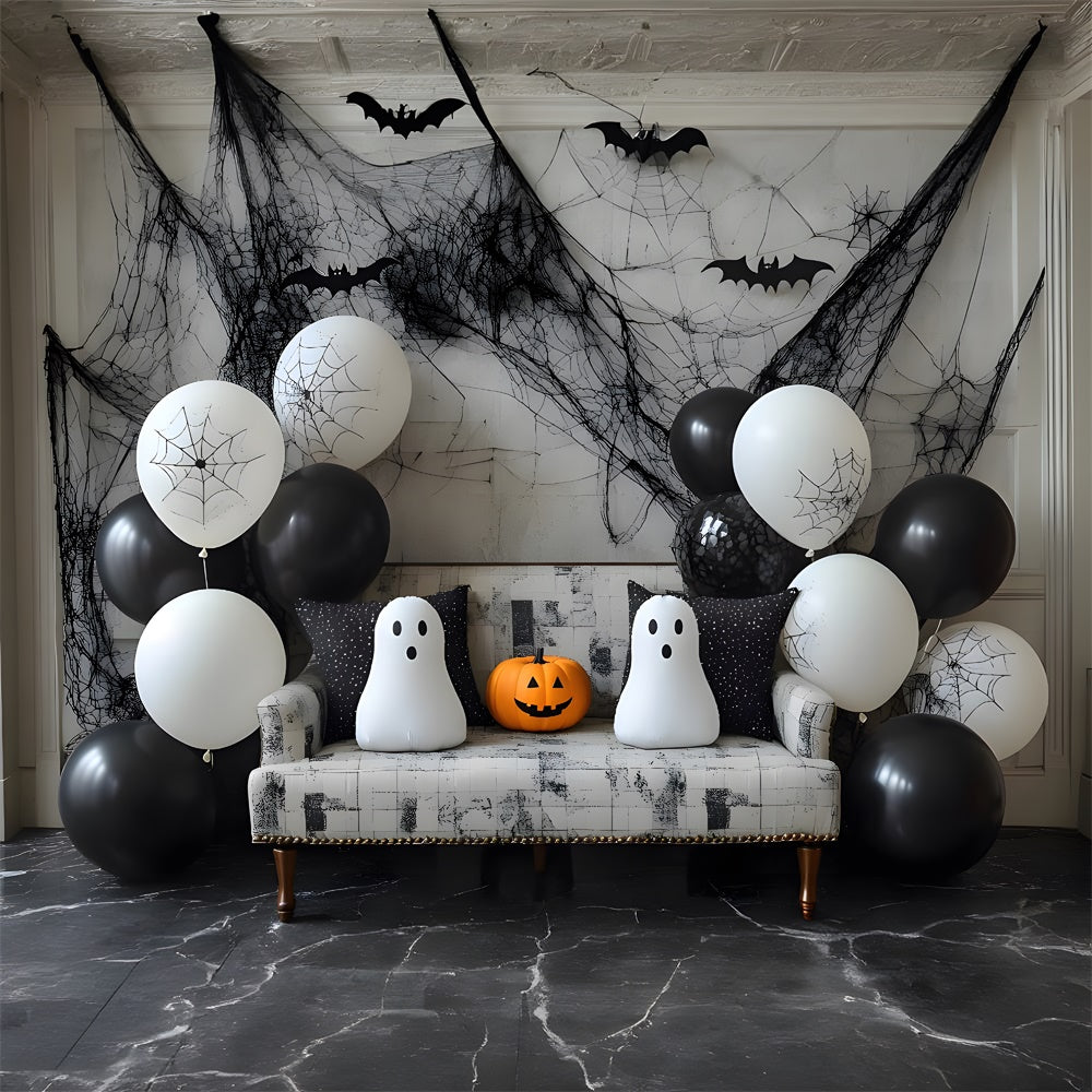 Halloween Luftballons Gespenst Kürbis Dekor Hintergrund RR9-86