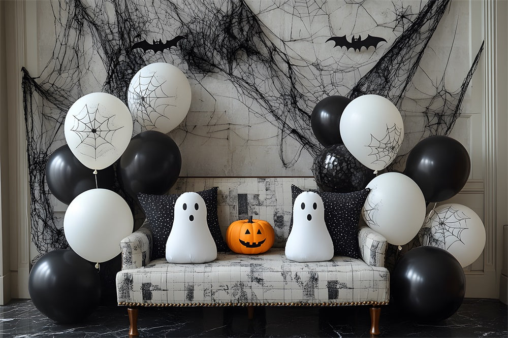 Halloween Luftballons Gespenst Kürbis Dekor Hintergrund RR9-86