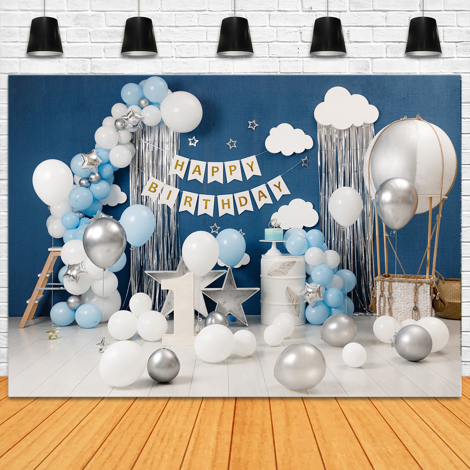 Alles Gute zum 1. Geburtstag Baby Kinder Fotografie Hintergrund SH-758