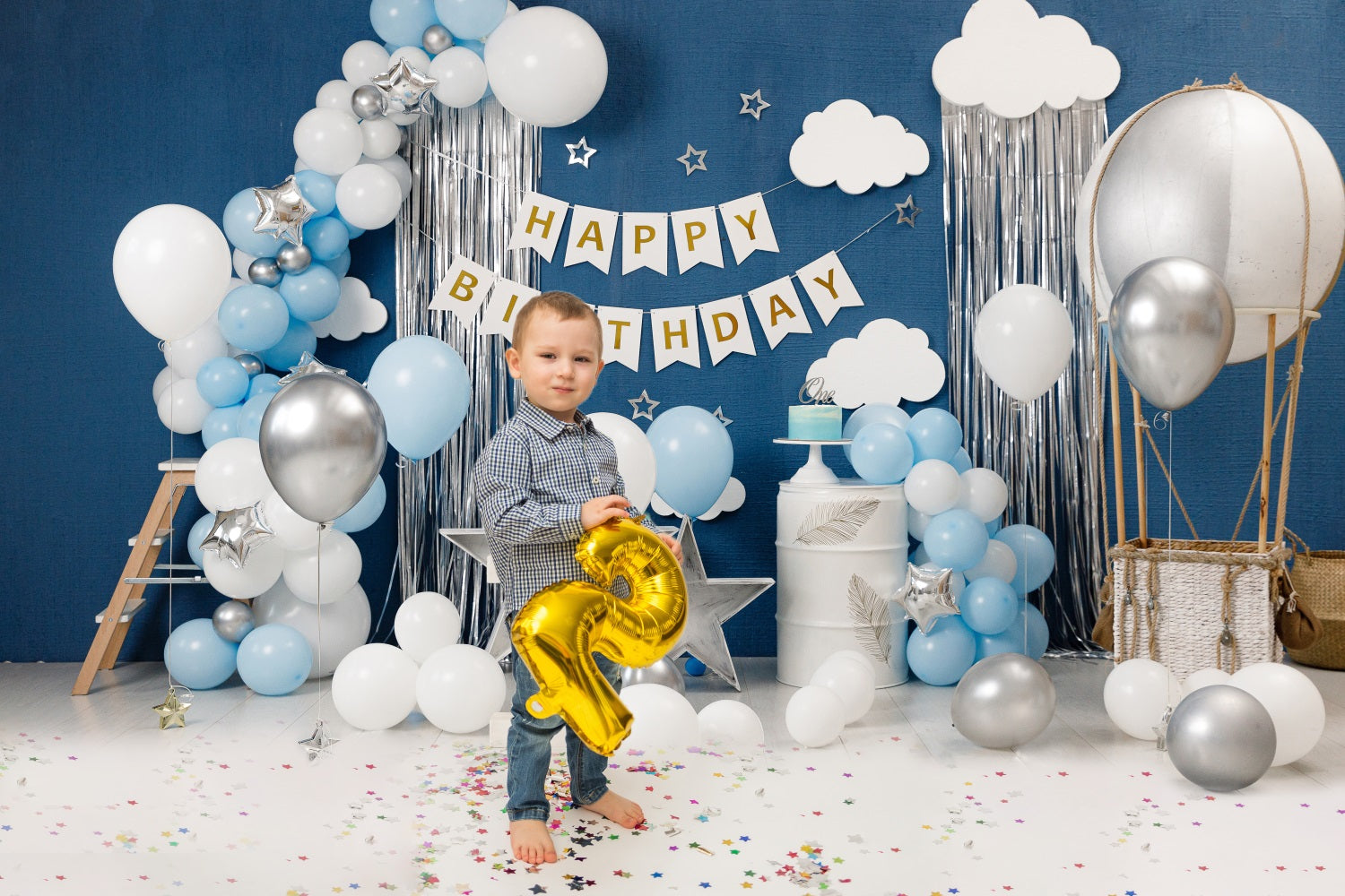 Alles Gute zum 1. Geburtstag Baby Kinder Fotografie Hintergrund SH-758