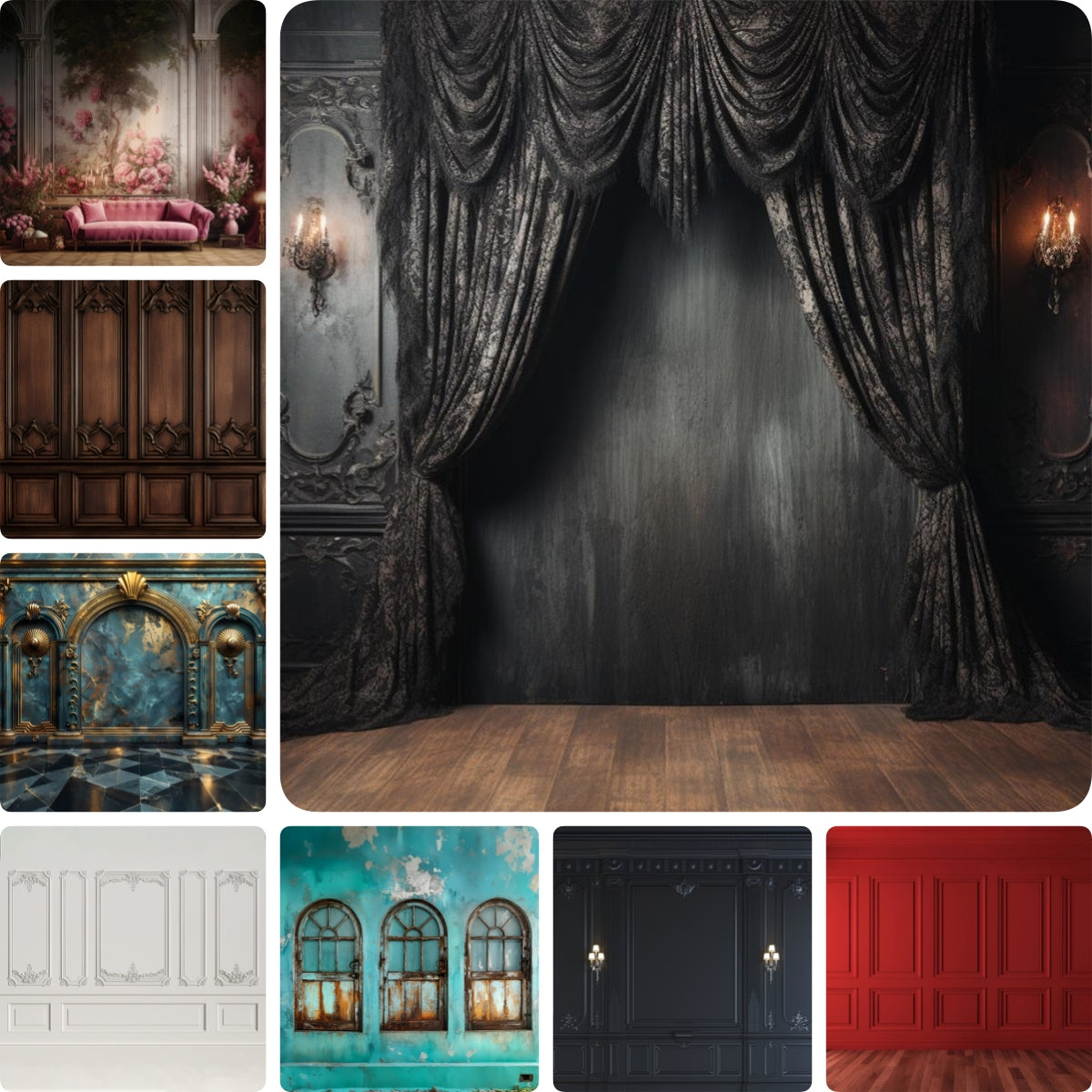 3x3m Fotohintergrund Vintage Fotografie Retro Wandhintergrund SXS4