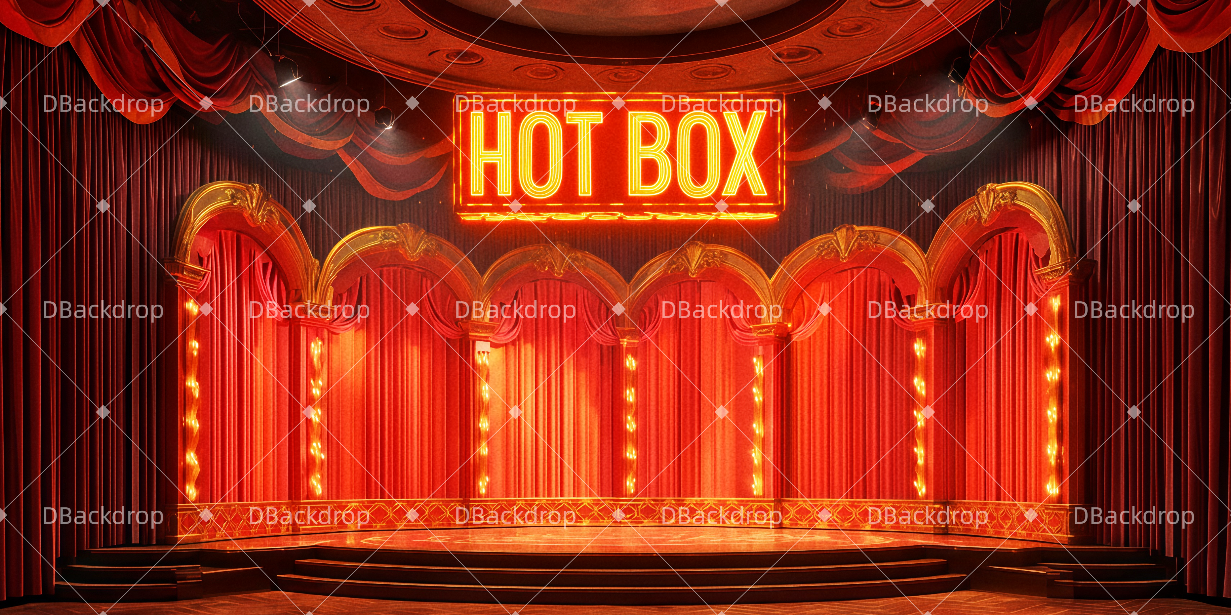 Vorhänge Theater Der Hot Box Club Backdrops Theater TWW511-T72
