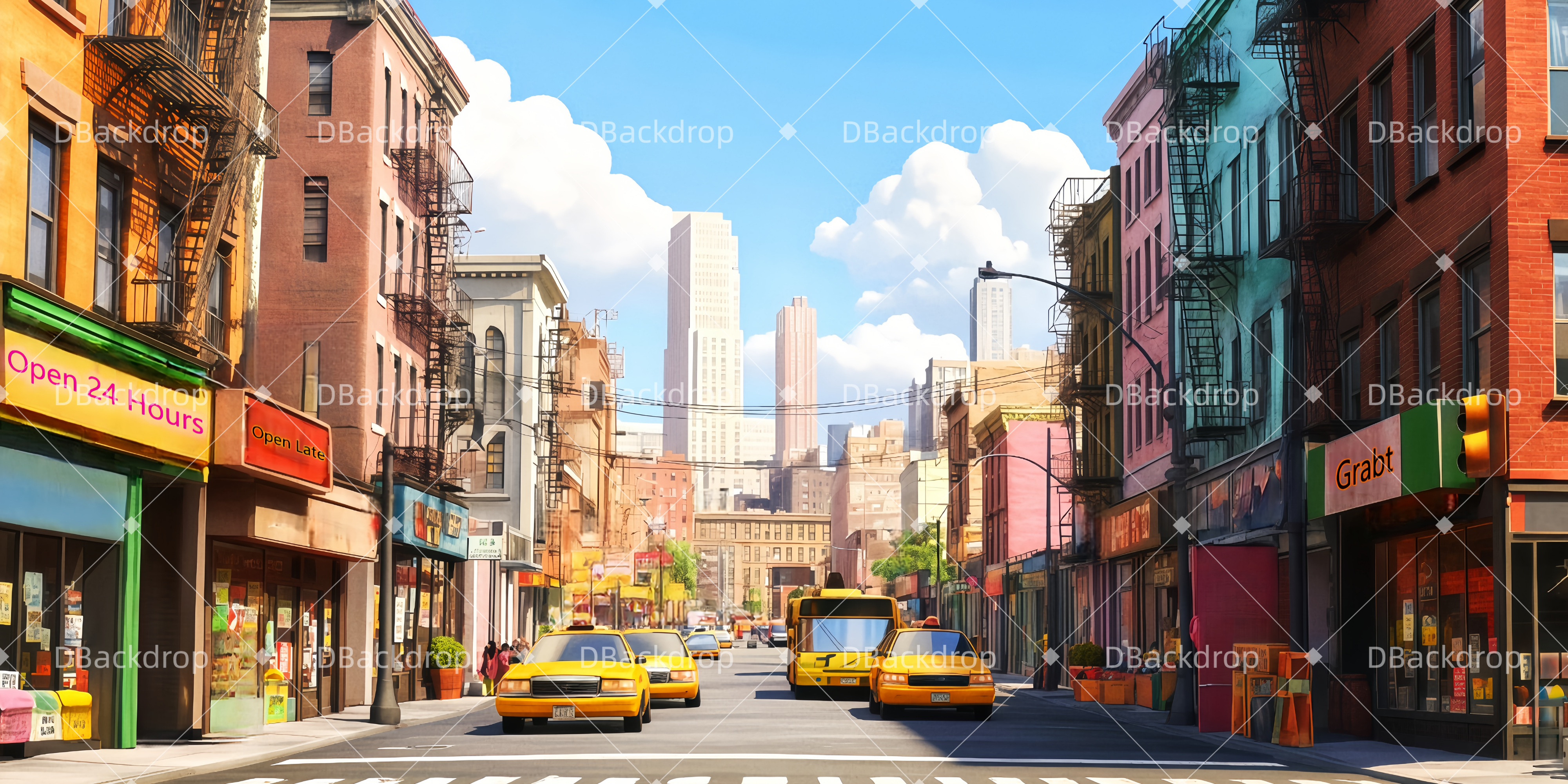 Vintage Theater Backdrop Washington Heights Theaterbühnenbau TWW511-T82