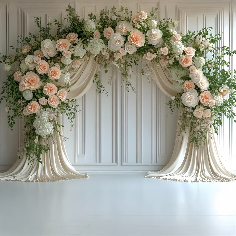 Fotokulissen Frühling Romantisch Creme Rosa Blumen Hintergrund TWW2-23