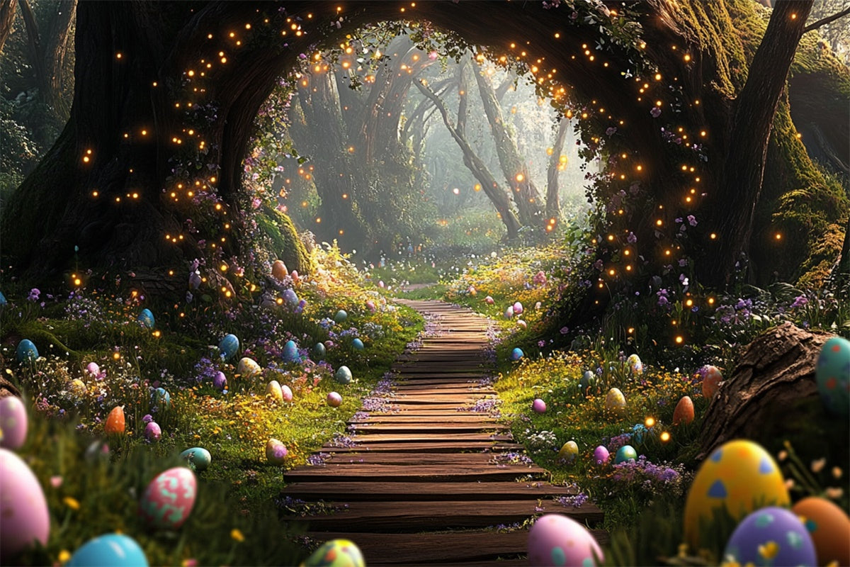 Ostern Fotohintergrund Ideen Enchanted Egg Hunt Path Hintergrund TWW3-1