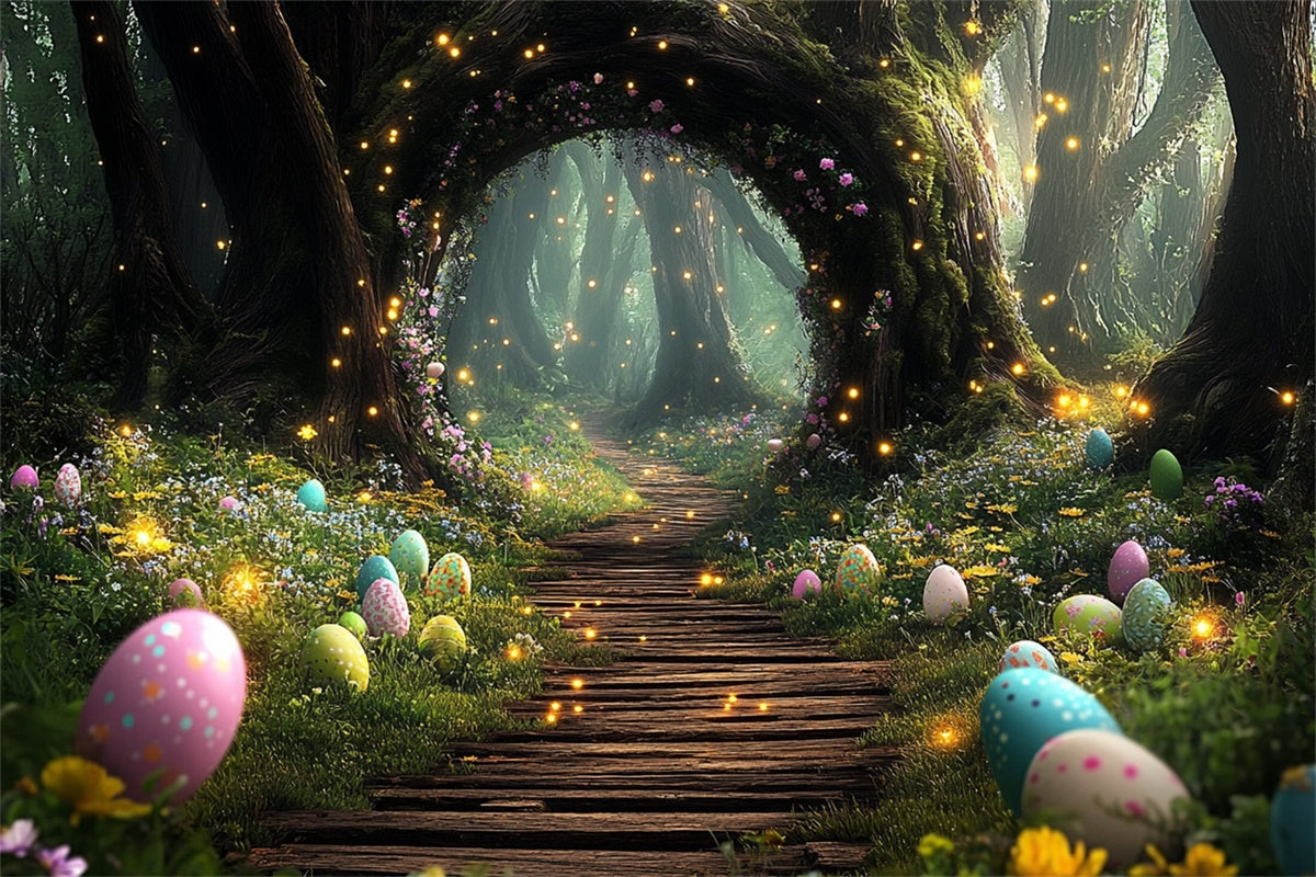 Ostern Backdrop Magischer Wald Ei Wunderland Backdrop TWW3-13