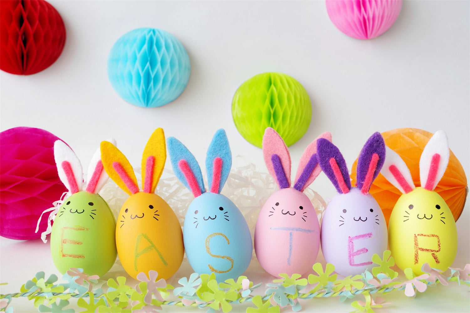 Ostern Fotohintergrund Pastell Bunny Egg Celebration Hintergrund TWW3-25
