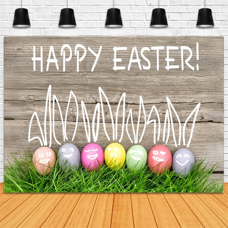 Ostern Fotoideen Handgezeichnete Hasenohren Eier Hintergrund TWW3-30