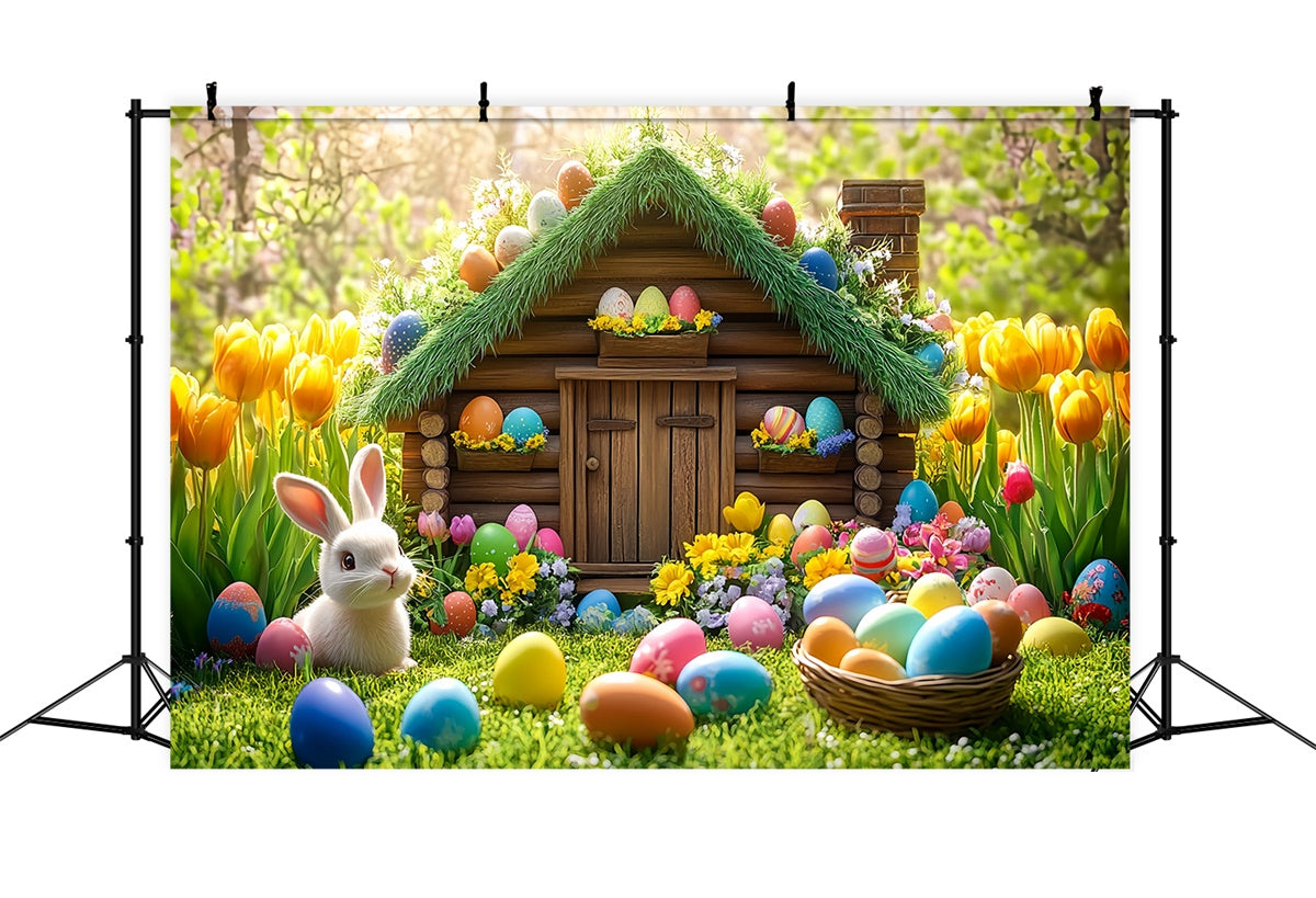Ostern Backdrop Pastell Ei Charming Cottage Backdrop TWW3-38