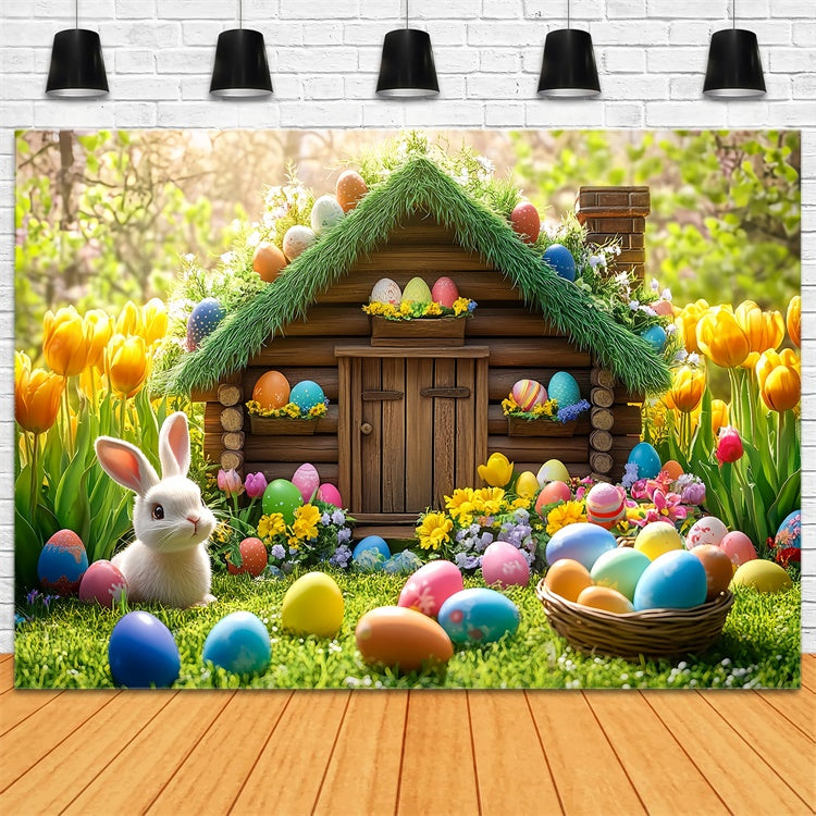 Ostern Backdrop Pastell Ei Charming Cottage Backdrop TWW3-38